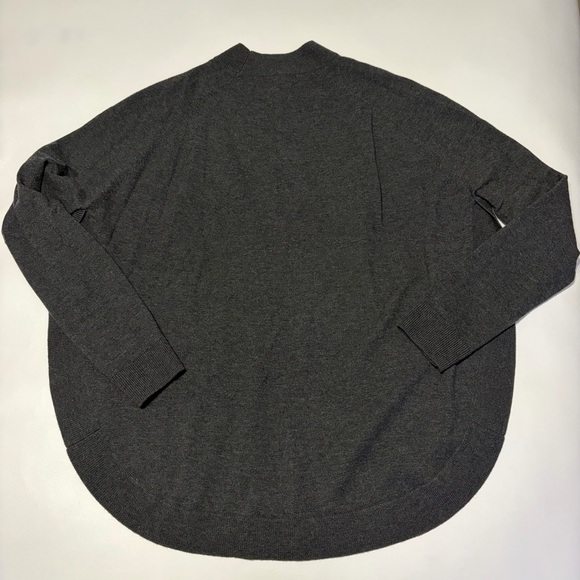 COS Rounded Hem Wool Cashmere Mock Neck Sweater Sz M Minimalist Hi Split - Picture 10 of 11